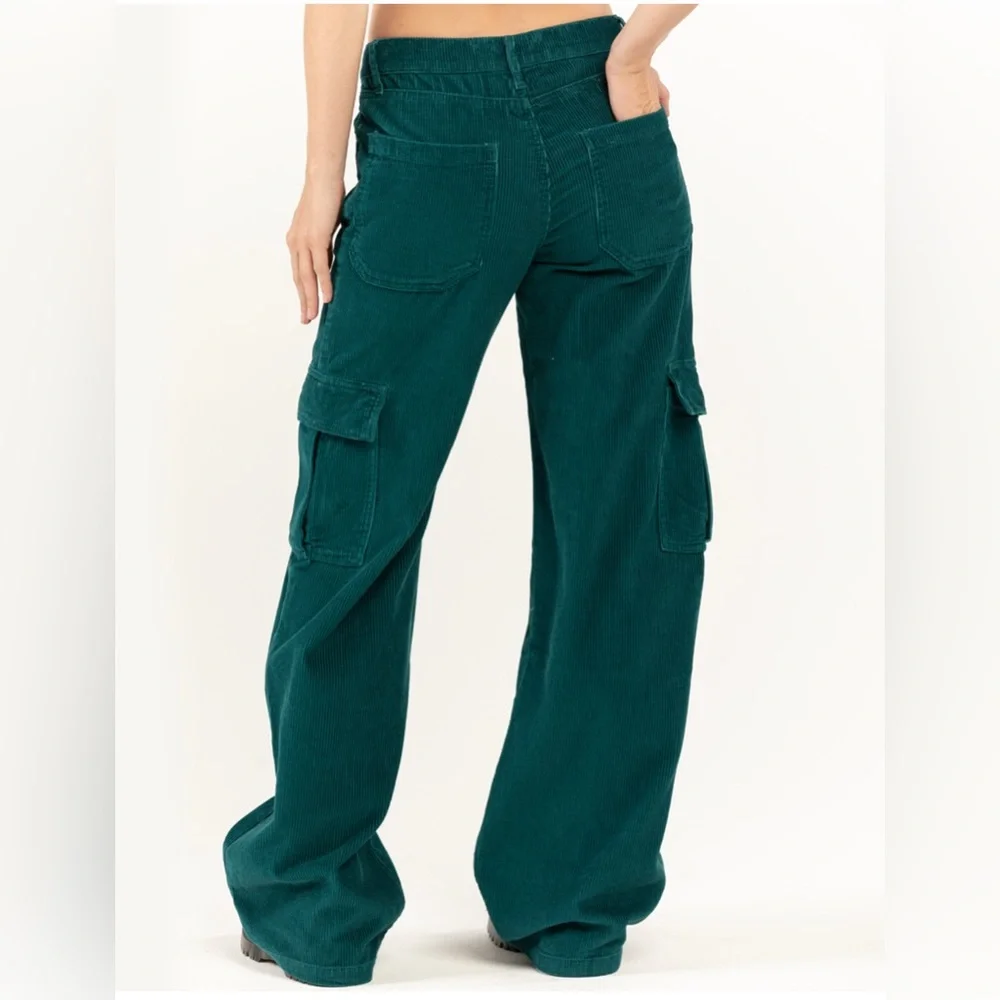 RSQ womens cord Cargo Pants size 27 NWT